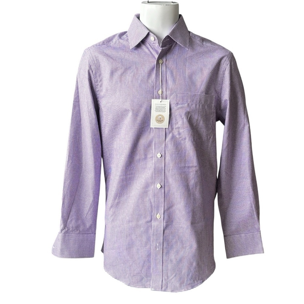Charles Tyrwhitt Egyptian Cotton Puppytooth Slim Fit Dress Shirt - NWT 15/33